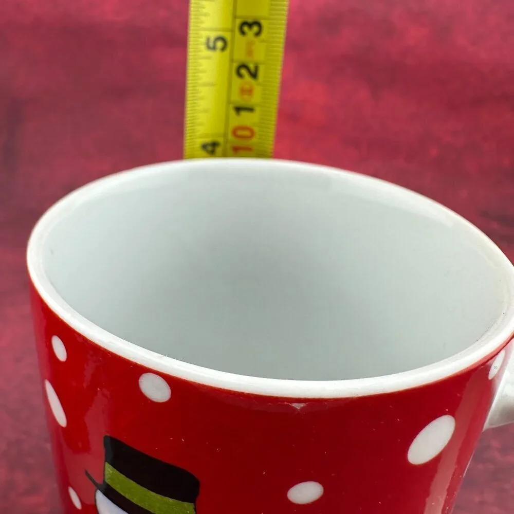 BIA CORDON BLEU CHRISTMAS SNOWMAN MUG COFFEE CUP 11 oz SET of 2